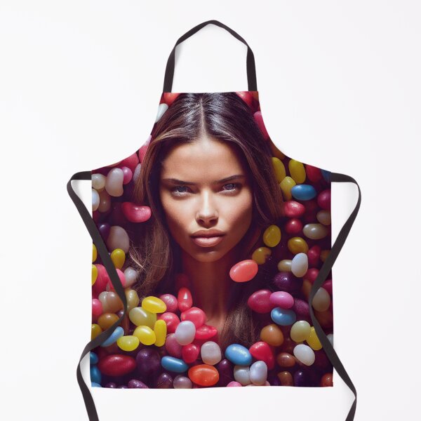 Item preview, Portrait Of A Beautiful Woman With Face Surrounded By Sweet Colorful Candy – Midjourney Art– Midjourney Art designed and sold by MadeByRobots.