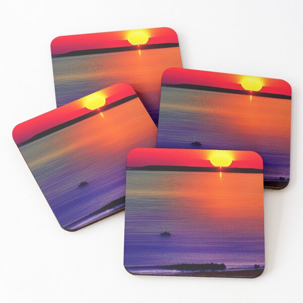 Item preview, RED HUED EVOCATIVE OCEAN SUNRISE designed and sold by sailorsam1805.