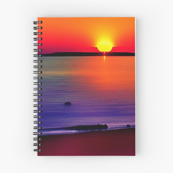 Item preview, RED HUED EVOCATIVE OCEAN SUNRISE designed and sold by sailorsam1805.