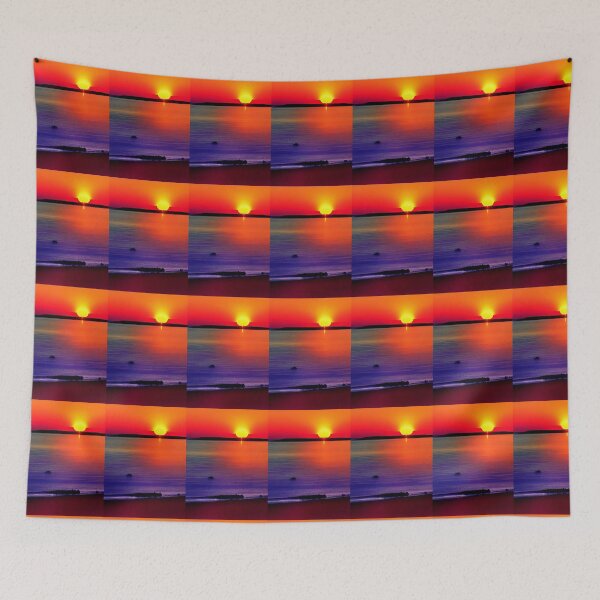Item preview, RED HUED EVOCATIVE OCEAN SUNRISE designed and sold by sailorsam1805.