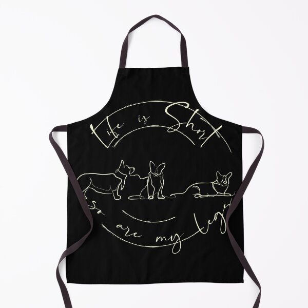 Item preview, Continuous Line Dog Cardigan Welsh Corgi quote Life is short so are my legs Typography Calligraphy graphic minimalist art designed and sold by scribblelife.