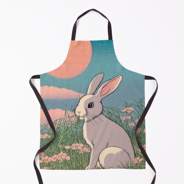 Item preview, Cute White Baby Bunny American Florida White Rabbit in Flower Field designed and sold by wigobun.