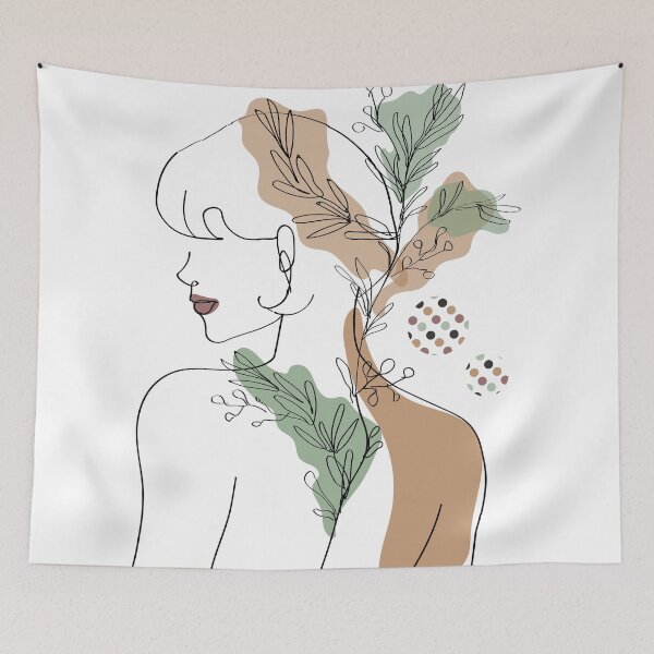 Item preview, Plant Women Line Art designed and sold by RUMI-ART-PLANET.