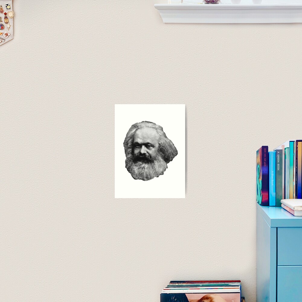 Karl Marx Floating Head Art Print