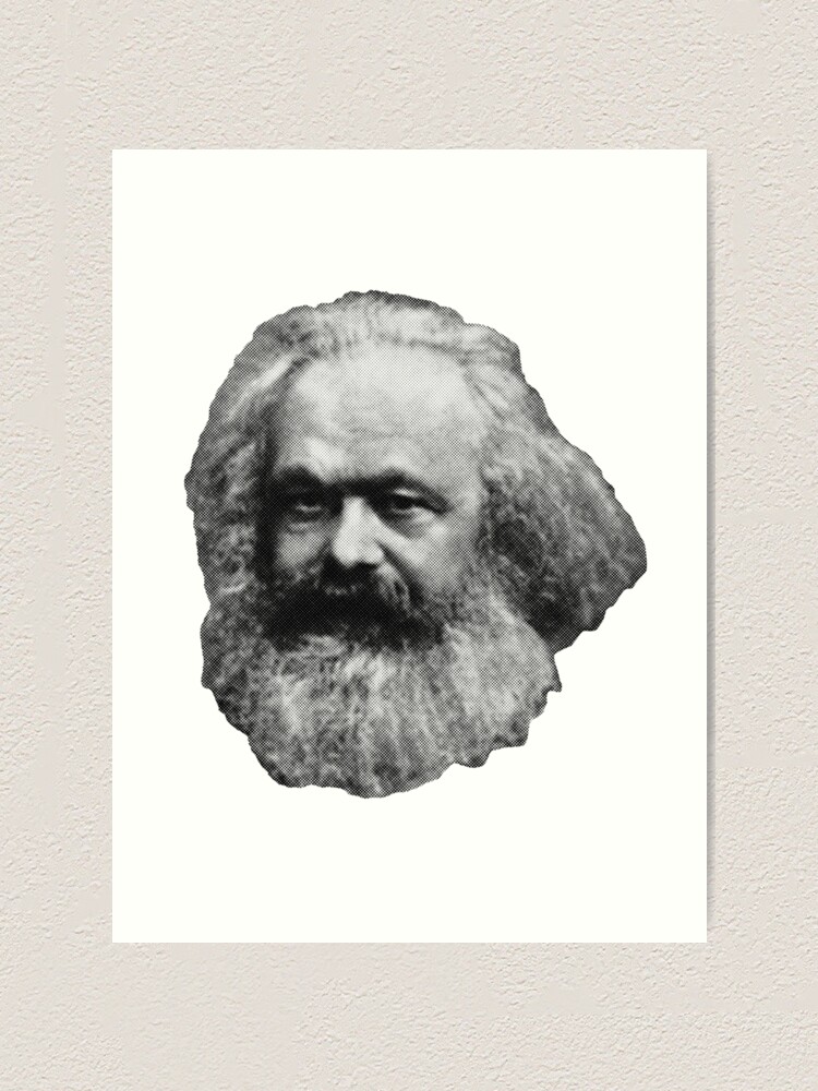 Alternate view of Karl Marx Floating Head Art Print
