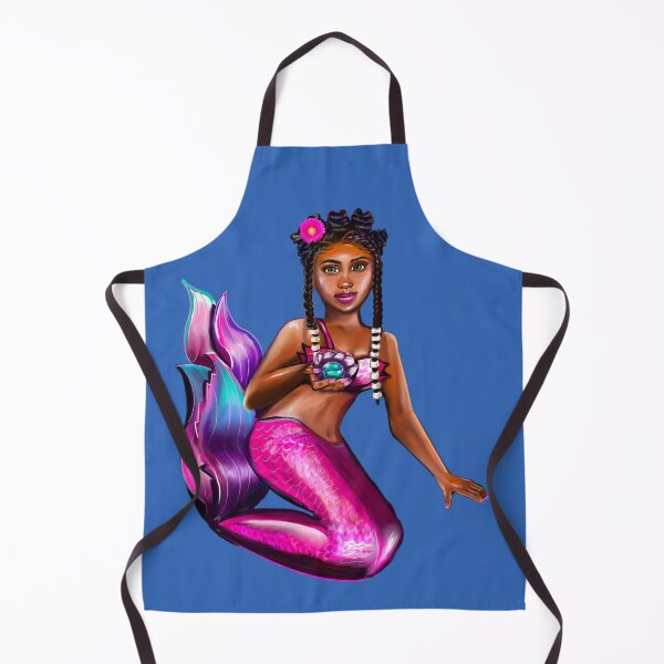Item preview, Mermaid Anime mermaid holding a rare black pearl #3 Afro hair African American Mermaid designed and sold by Artonmytee.