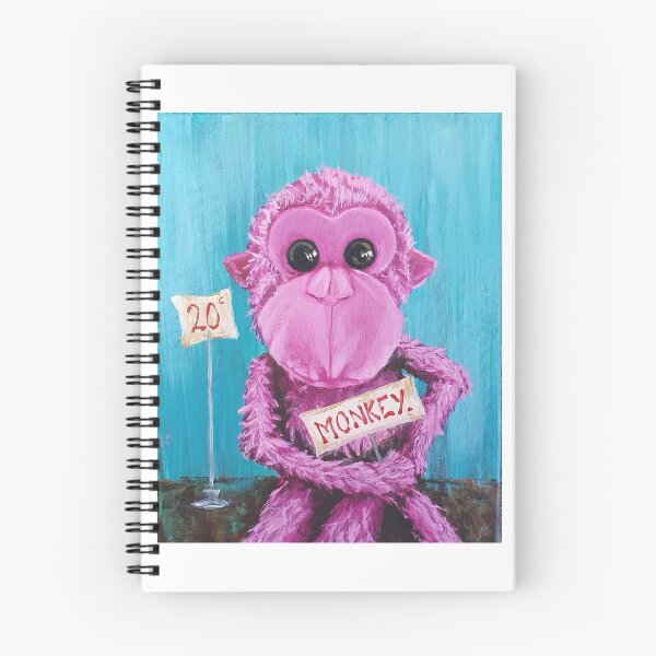 Item preview, Pink Fury Retro Monkey designed and sold by Benjamin Heffernan.