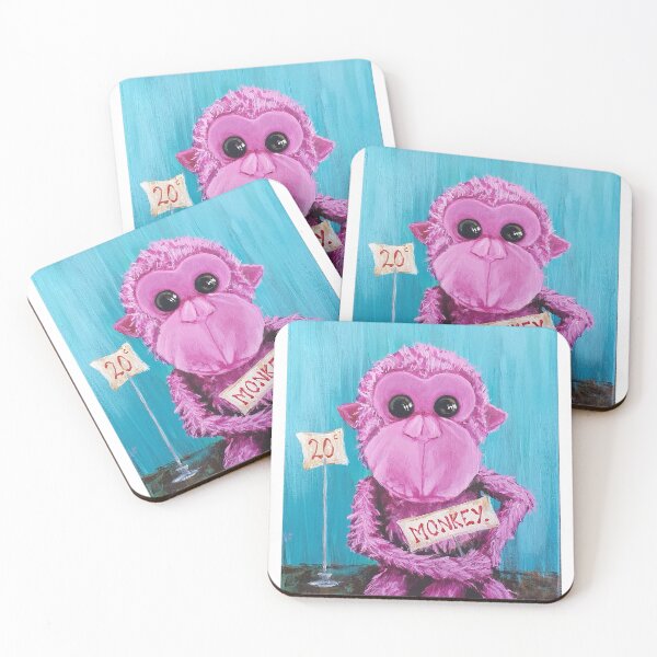 Item preview, Pink Fury Retro Monkey designed and sold by Benjamin Heffernan.