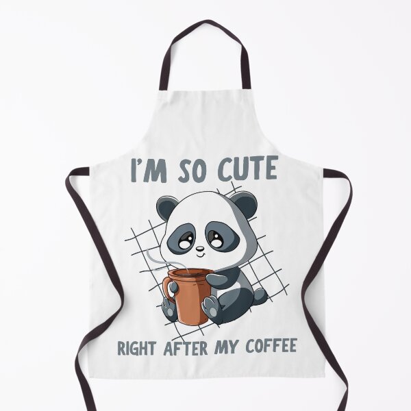 Item preview, I'm so cute right after my coffee, funny panda coffee design designed and sold by reka88.
