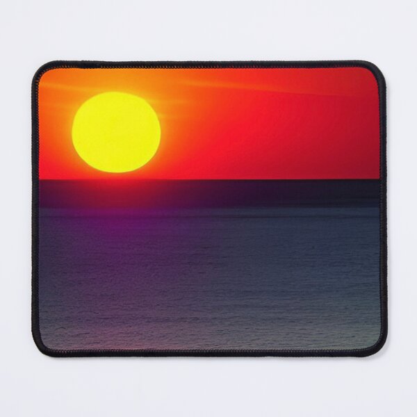 Item preview, RED SUNSET OVER THE OCEAN FROM THE BEACH designed and sold by sailorsam1805.