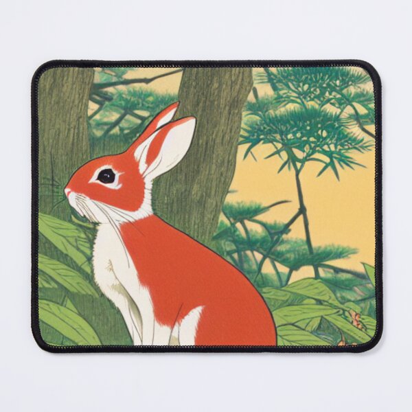 Item preview, Cottagecore Japanese Wild Mini Rex Rabbit in the Woods designed and sold by wigobun.