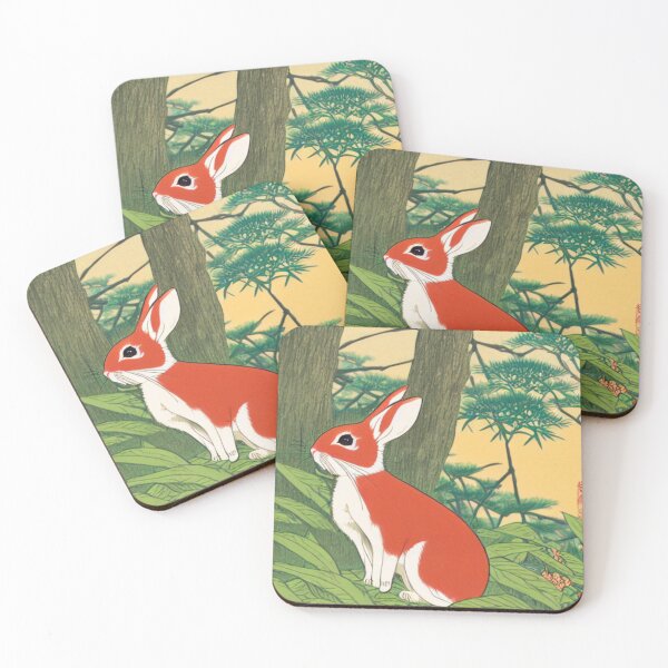 Item preview, Cottagecore Japanese Wild Mini Rex Rabbit in the Woods designed and sold by wigobun.
