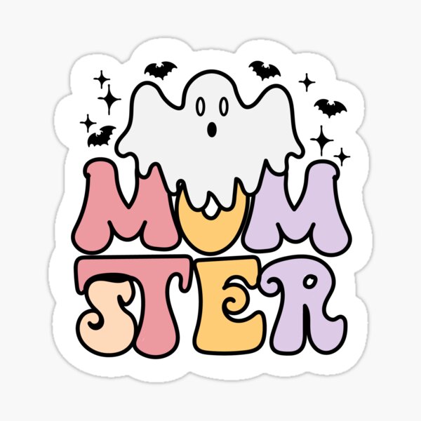 Momster | Momster Vibes | Retro Halloween | Retro Aesthetic | Halloween Aesthetic | Cute Ghost Sticker
