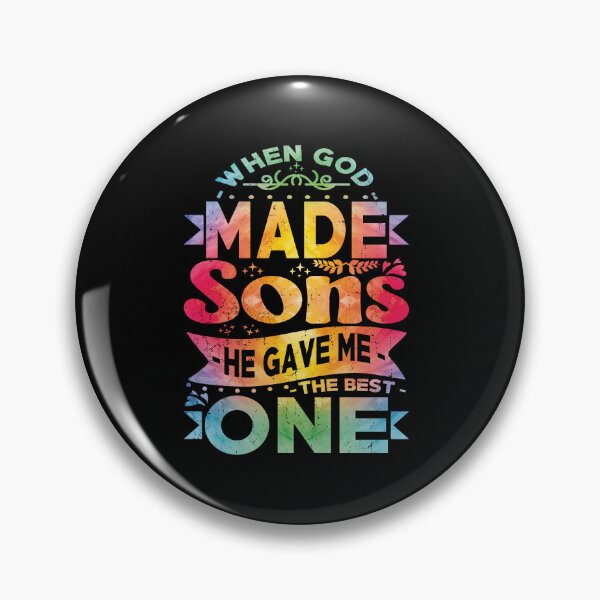 Item preview, When God made Sons He gave me the Best One  Funny Vintage Gift For Son Stepson Son in Law designed and sold by YAHIA-14.