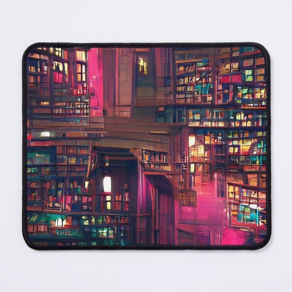 Item preview, Midnight Library cyberpunk| National library week | literacy week designed and sold by PsychicLove.