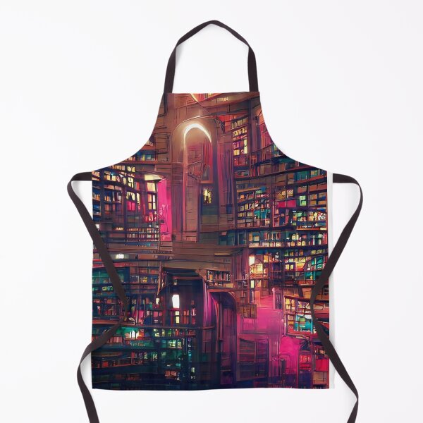 Item preview, Midnight Library cyberpunk| National library week | literacy week designed and sold by PsychicLove.