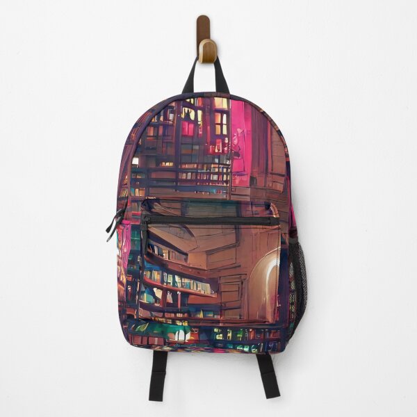 Item preview, Midnight Library cyberpunk| National library week | literacy week designed and sold by PsychicLove.