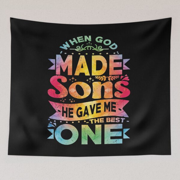 Item preview, When God made Sons He gave me the Best One  Funny Vintage Gift For Son Stepson Son in Law designed and sold by YAHIA-14.