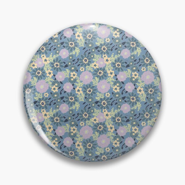 Item preview, Teal sixties style floral print designed and sold by Karine-LaSalle.