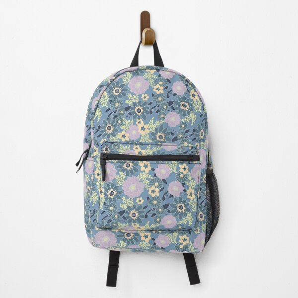 Item preview, Teal sixties style floral print designed and sold by Karine-LaSalle.