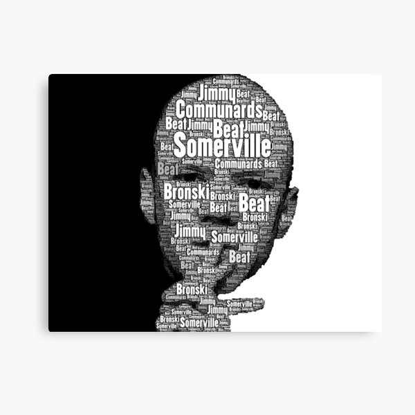 Bronski Beat Typeface in black and white Canvas Print