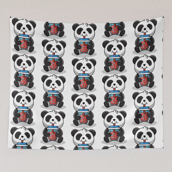 Item preview, Soot Sprite Boba Tea Panda designed and sold by dragonnwages.