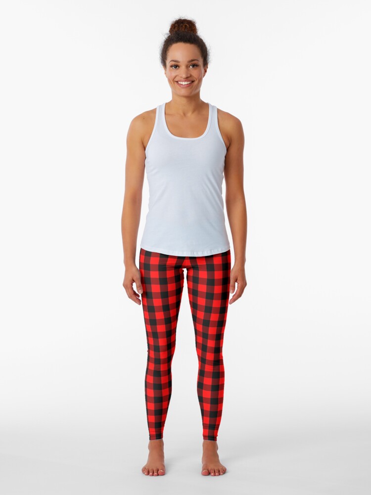 buffalo plaid tights