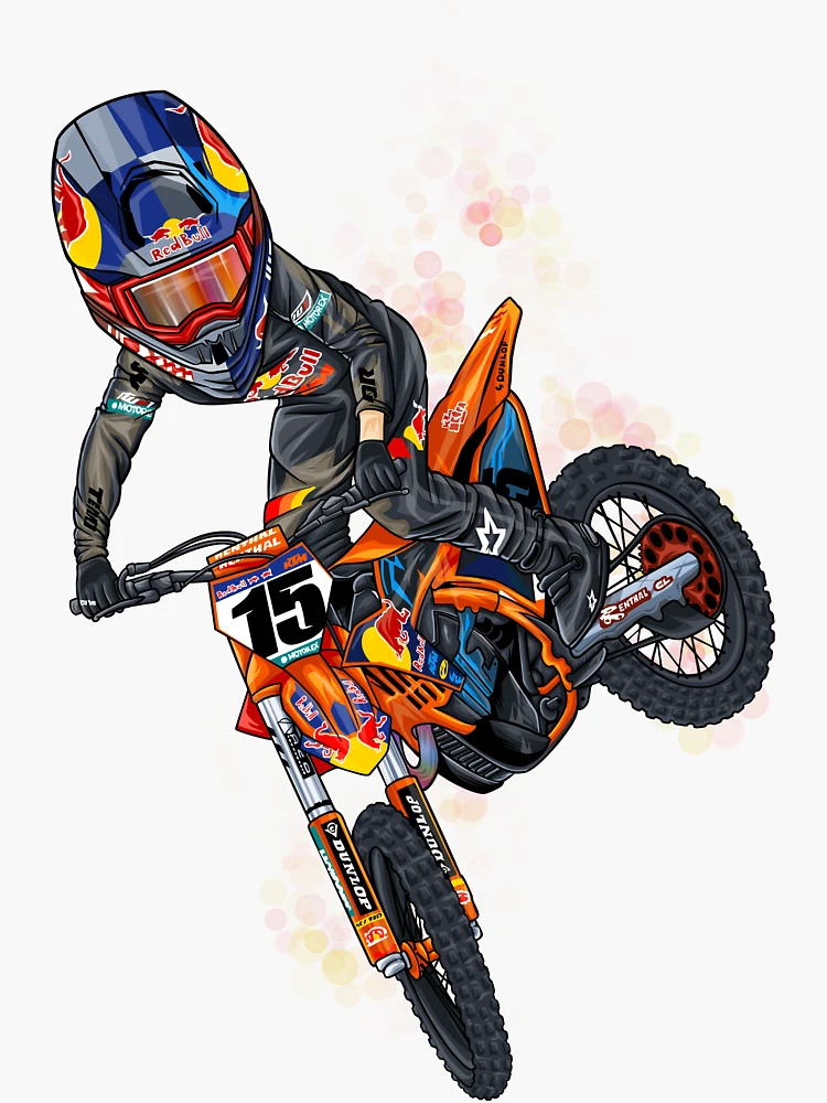  Dirt Bikes Motos Supercross Motocross Lote 6 vinilos pegatinas  D6044 : Deportes y Actividades al Aire Libre