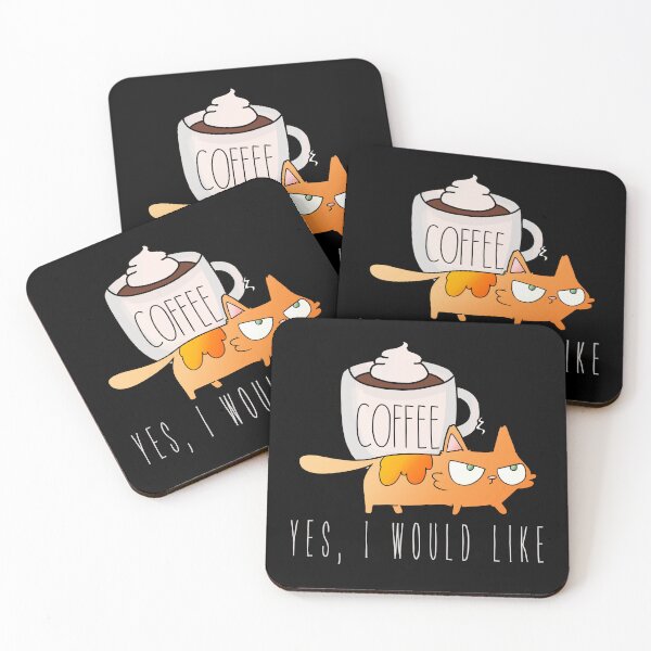 Item preview, Yes i would like, funny cat coffee design designed and sold by reka88.