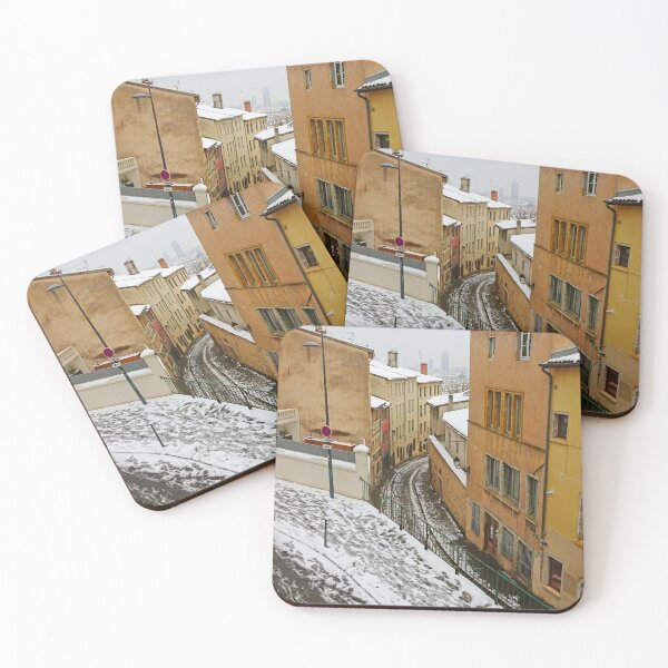 Item preview, Lyon City with Snow - Winter Urban Landscape in France designed and sold by CarolinaReina.