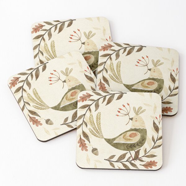 Item preview, Autumn Birds Print Fall Wreath  designed and sold by Katy Bloss.