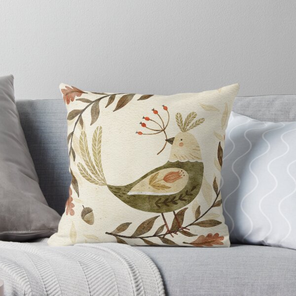 Item preview, Autumn Birds Print Fall Wreath  designed and sold by Katy Bloss.