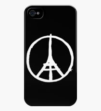 White Eiffel Tower Repeat on Black Paris Terror Attacks iPhone 4s/4 Case