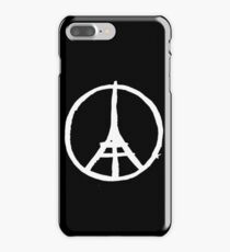White Eiffel Tower Repeat on Black Paris Terror Attacks iPhone 7 Plus Case
