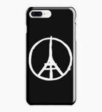 White Eiffel Tower Repeat on Black Paris Terror Attacks iPhone 8 Plus Case