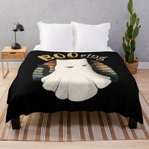Item preview, Funny Spooky Cat Ghost "BOOring" designed and sold by TuuliTuule.