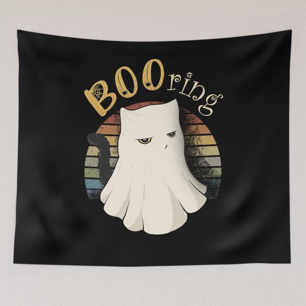 Item preview, Funny Spooky Cat Ghost "BOOring"  designed and sold by TuuliTuule.