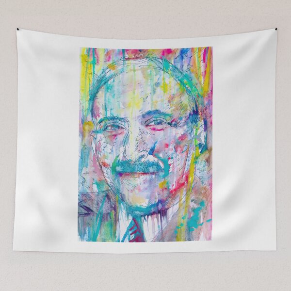 Item preview, STEFAN ZWEIG watercolor portrait .1 designed and sold by lautir.
