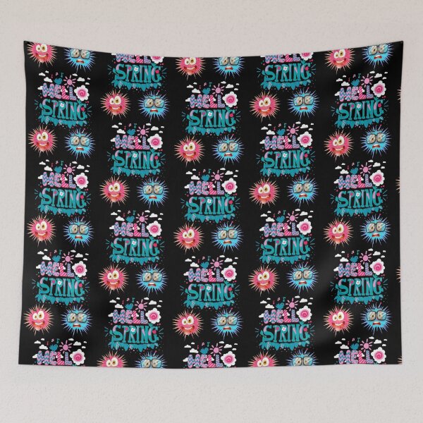 Item preview, hello spring quote-soot sprite-colorful soot spirit - cute kawaii soot spirite-funy quotes designed and sold by dragonnwages.