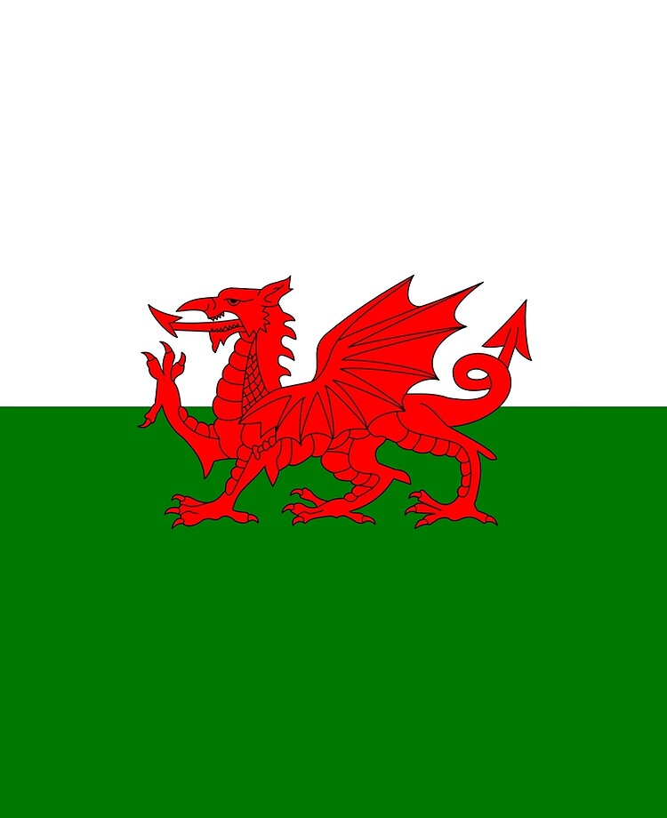 Coque Et Skin Adhesive Ipad Royaume Uni Royaume Uni Grande Bretagne Pays De Galles Drapeau Gallois Vert Et Blanc Avec Dragon Rouge Par Podartist Redbubble