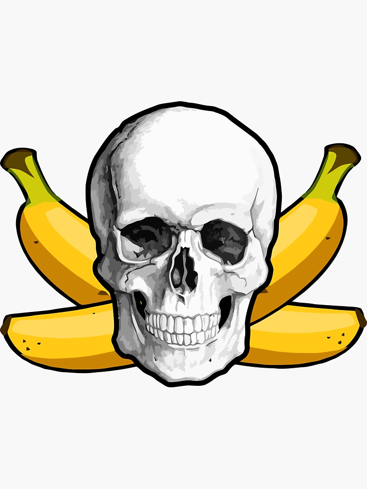 Skull-Going Bananas Sticker for Sale by SpookySkulls