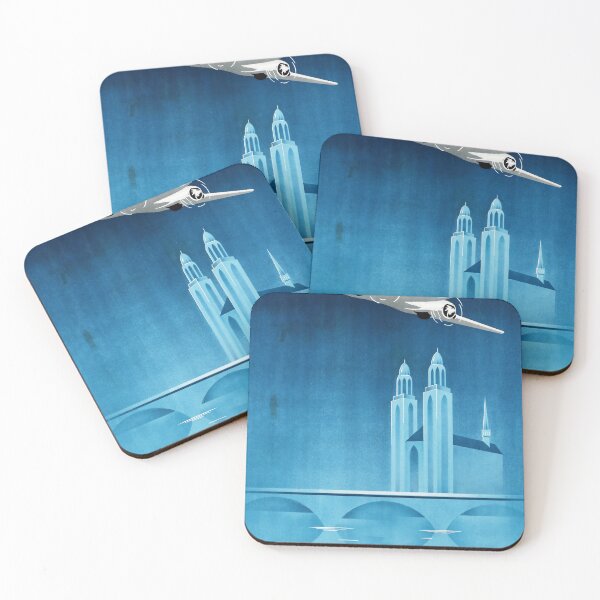 Item preview, "Switzerland: 1938/today Zurich - The Großmünster Cathedral Swiss Air summer trip ... designed and sold by MOUNTAINS on FIRE.