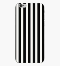 Black & White Licorice Cabana Stripe iPhone Case