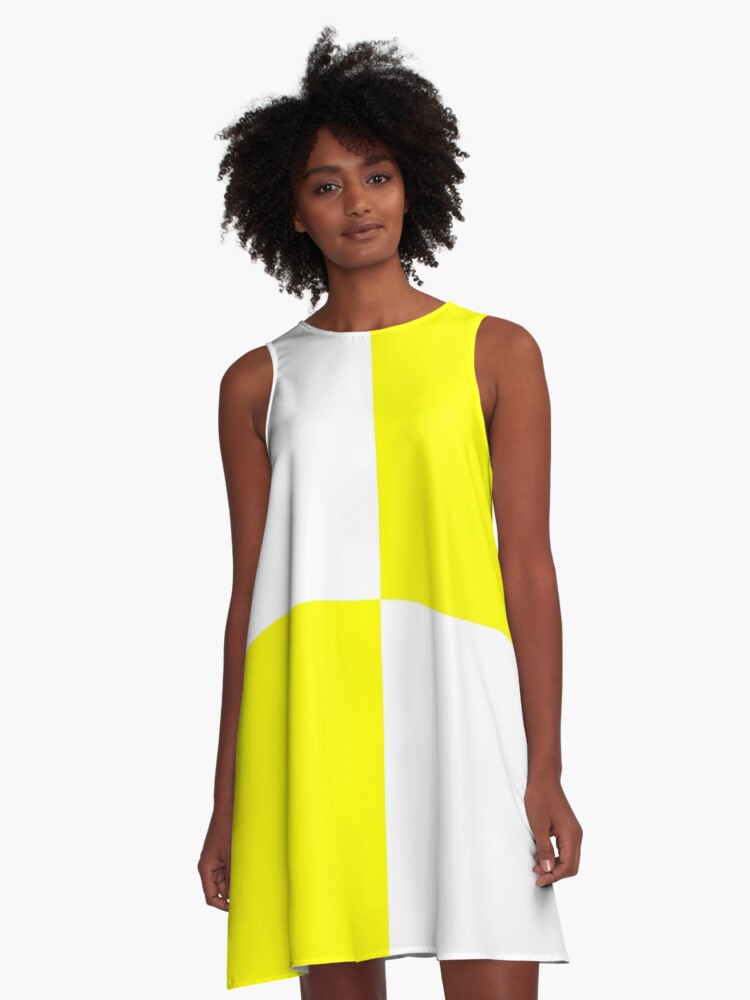 fluorescent yellow dress