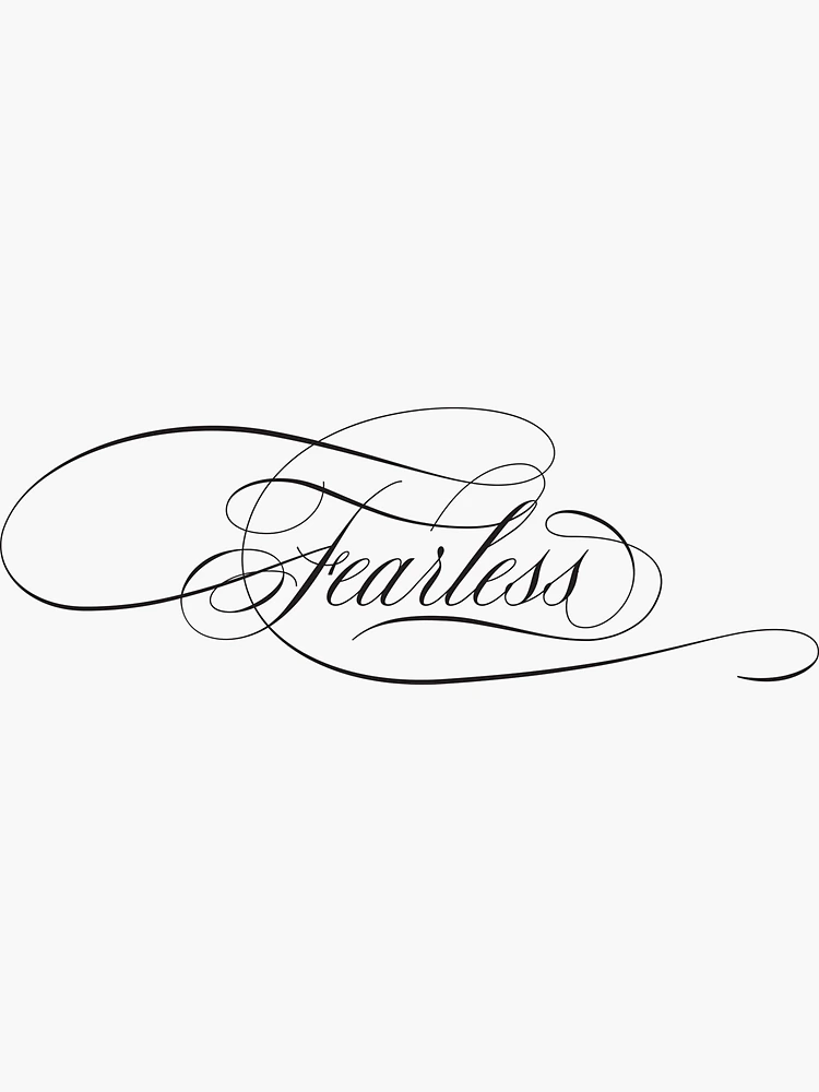 Minimalist script fearless tattoo