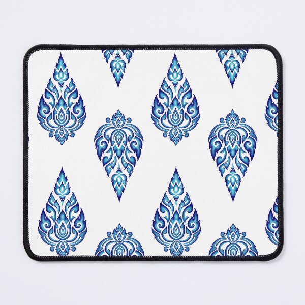 Item preview, Thai pattern seamless 001 blue white designed and sold by NUDIDUDITHAI.