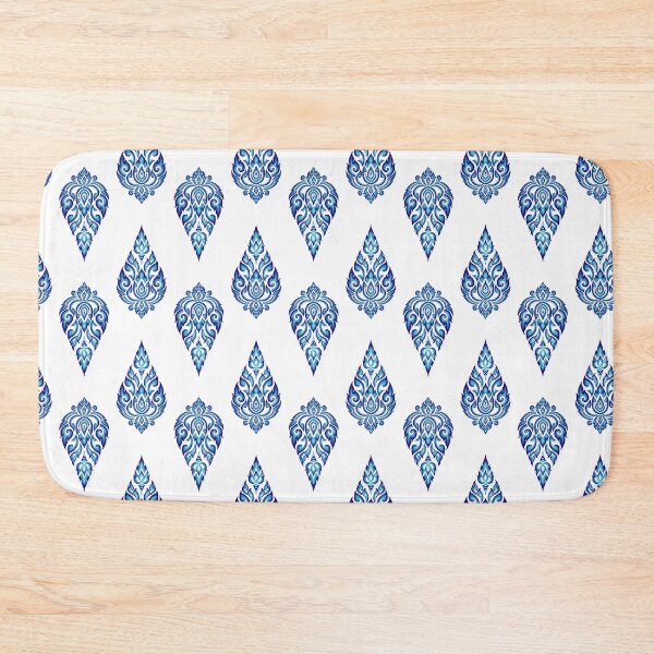 Item preview, Thai pattern seamless 001 blue white designed and sold by NUDIDUDITHAI.