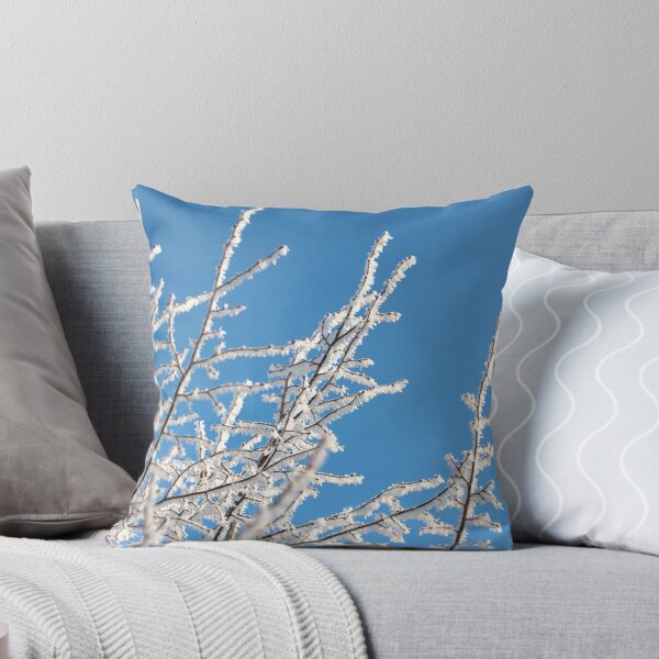 Item preview, frost trees covered against the blue sky designed and sold by mrivserg.