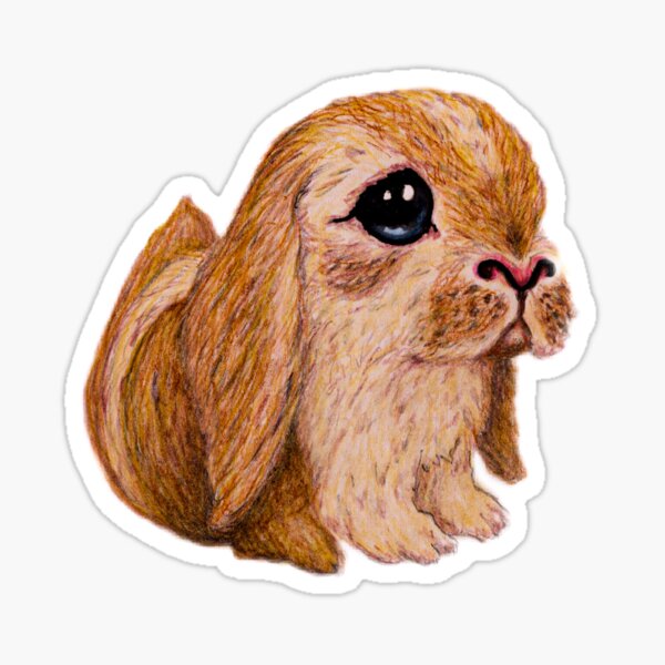 “Floppy eared bunny. " Sticker for Sale by SageJohansson | Redbubble