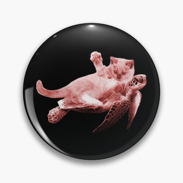 Item preview, Cute Funny Turtle Cat - Funny cat riding a turtle designed and sold by FunnyCatsFam.